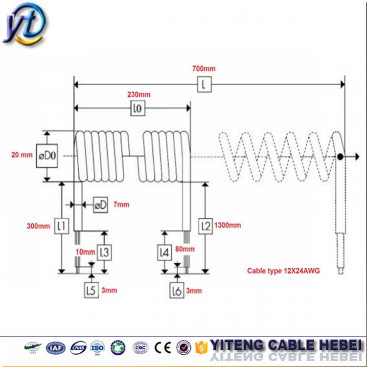 Coil Spiral Spring Cable