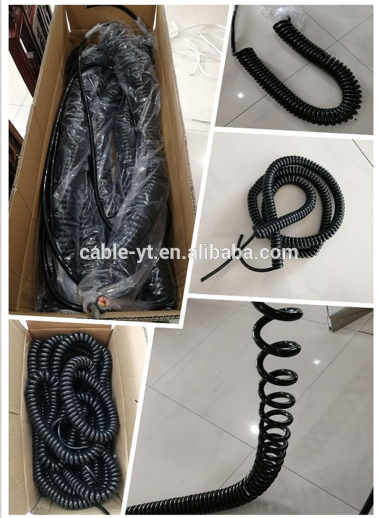 curly coiled mains cable 